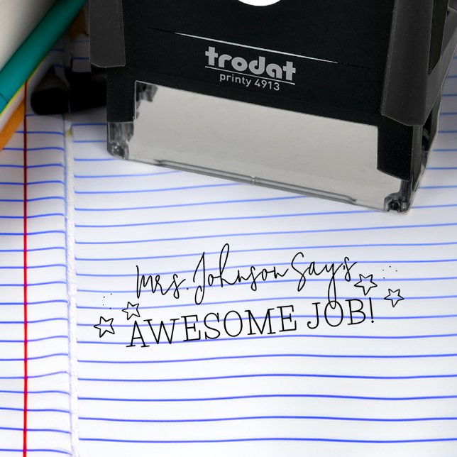 Sello Automático El trabajo del profesor asombroso (Teacher Awesome Job Self-inking Stamp)