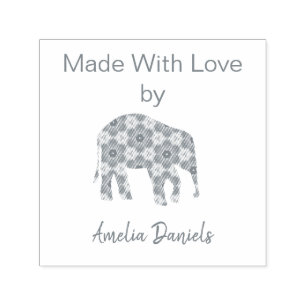 Sello Automático Elefante Personalizado Hecho con Amor