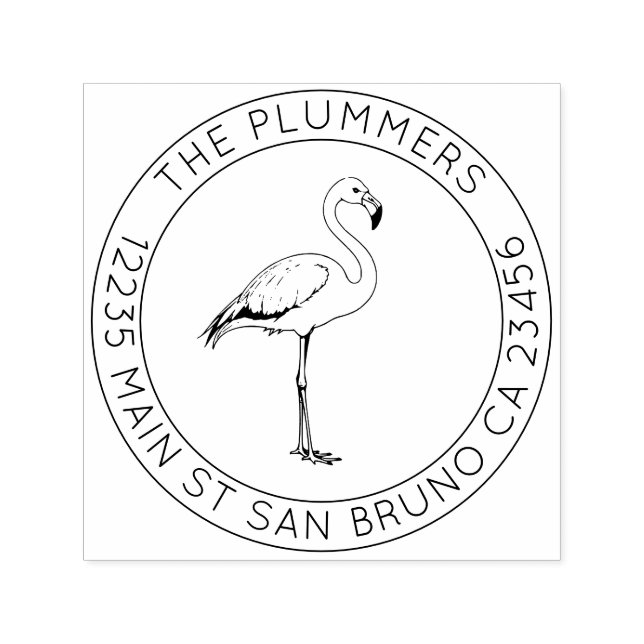 Sello Automático Elegancia simple - Dirección de retorno de la fami (Diseño)