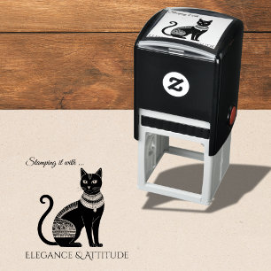 Sello Automático Elegancia y Actitud de Gato Egipcio