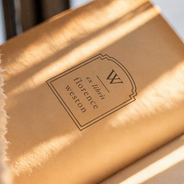 Sello Automático Elegant Arch Frame Monogram Modern Ex Libris Book (Subido por el creador)