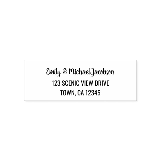 Sello Automático Elegant Modern Calligraphy Label for Couples (Diseño)