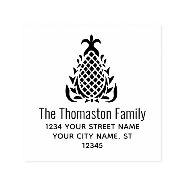 Sello Automático Elegant Pineapple #10B Dirección de devolución de  (Diseño)