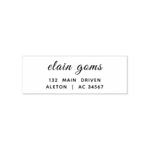 Sello Automático Elegant Script Dirección de devolución personali