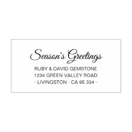 Sello Automático Elegant Script Seasons Greetings Typography