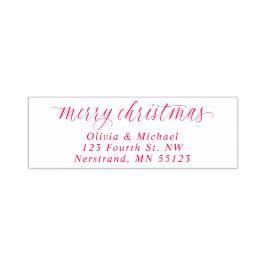 Sello Automático Elegant Simple Red Christmas Return Address