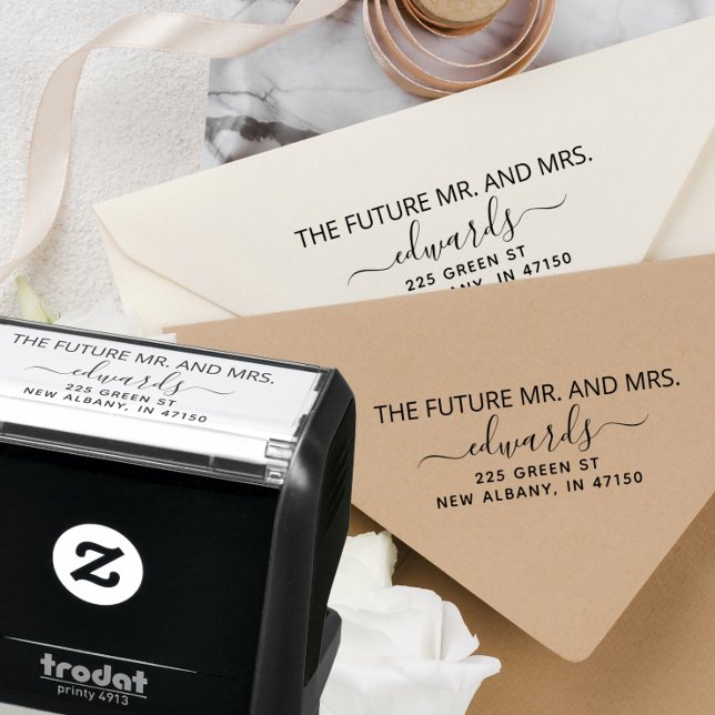 Sello Automático Elegant Wedding Return Address Future Mr. y Mrs. (Subido por el creador)