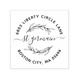 Sello Automático Elegante apellido de familia Dirección de devoluci