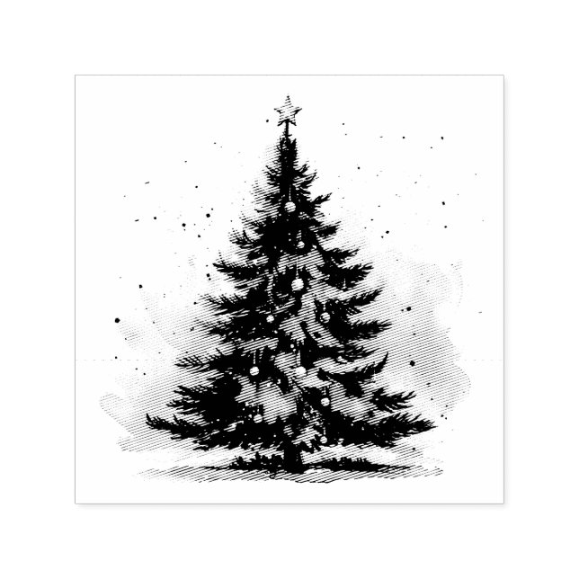 Sello Automático Elegante árbol de Navidad (Diseño)