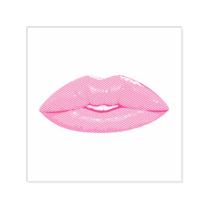 Sello Automático Elegante Beso Rosa