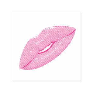 Sello Automático Elegante Beso Rosa