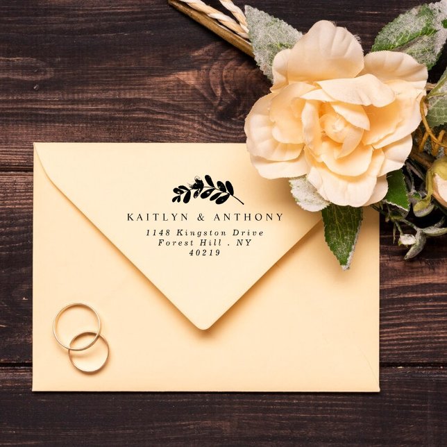 Sello Automático Elegante Boda Eucalyptus (Subido por el creador)