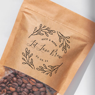 Sello Automático Elegante botánico deja que el amor produzca el fav