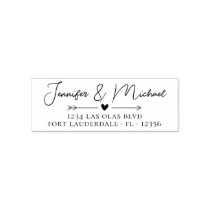 Sello Automático Elegante caligrafía guión Boda dirección de retorn