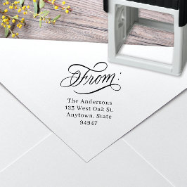 Sello Automático Elegante caligrafía Script Dirección de retorno de