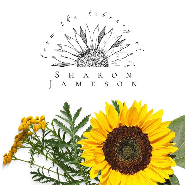 Sello Automático Elegante de la biblioteca de nombre personalizado  (Subido por el creador)