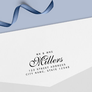 Sello Automático Elegante dirección de casa de Mr. y Mrs. Couple