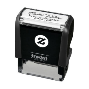 Sello Automático Elegante dirección de devolución con letra script