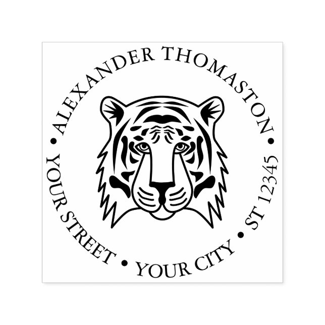 Sello Automático Elegante Dirección de devolución de la cabeza del  (Diseño)