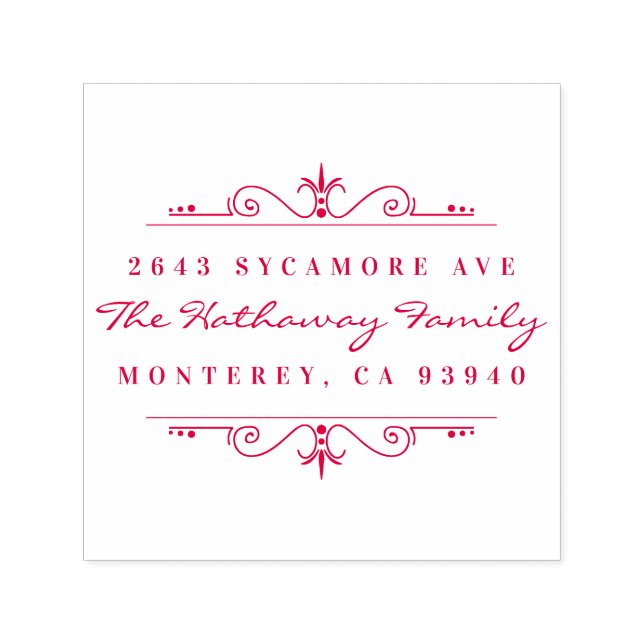 Sello Automático Elegante Dirección de devolución de la familia de  (Diseño)