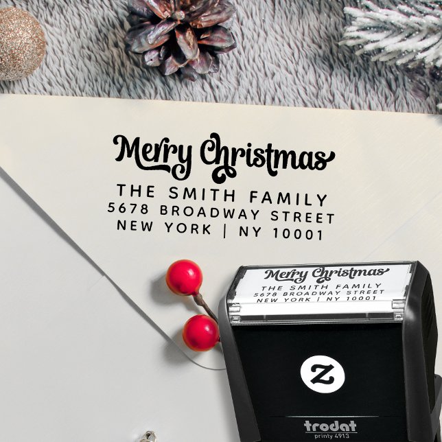 Sello Automático Elegante dirección de devolución de Navidad (Subido por el creador)