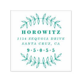 Sello Automático Elegante Dirección de devolución de nombre de fami