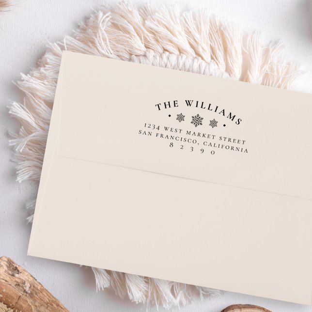 Sello Automático Elegante Dirección de devolución de nombre de fami (Subido por el creador)