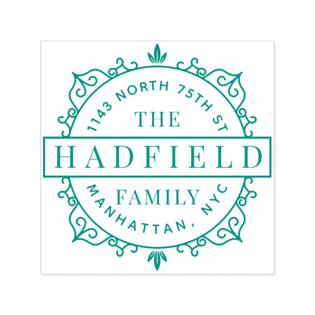 Sello Automático Elegante dirección de devolución de nombre de marc (Diseño)