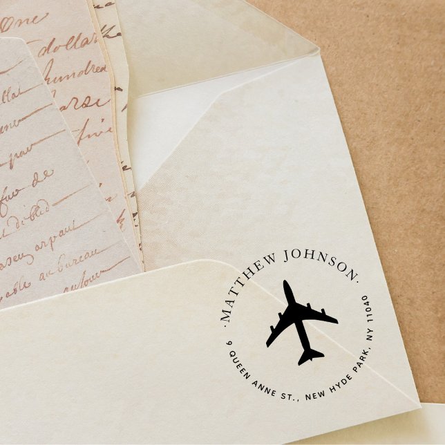 Sello Automático Elegante Dirección de devolución de nombre persona (Subido por el creador)