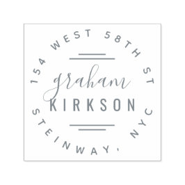 Sello Automático Elegante dirección de devolución personal con letr