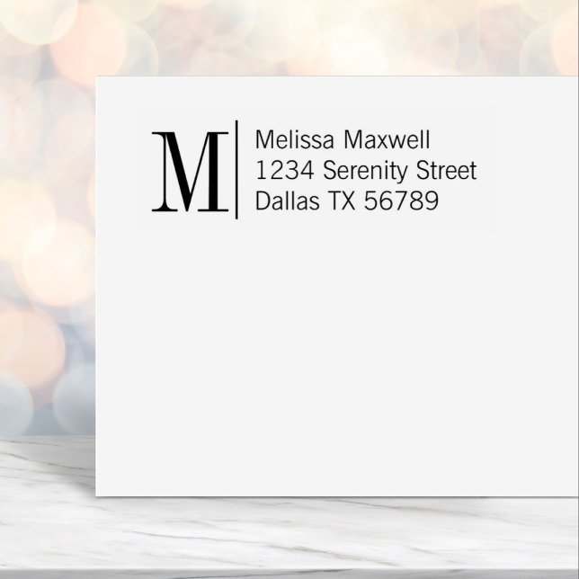 Sello Automático Elegante dirección de monograma simple negrita 2 (Subido por el creador)