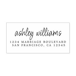 Sello Automático Elegante dirección de nombre con caligrafía