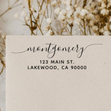 Elegante dirección de retorno caligrafía autoinkin