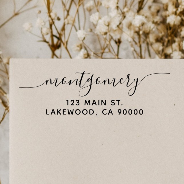 Sello Automático Elegante dirección de retorno caligrafía autoinkin (Subido por el creador)