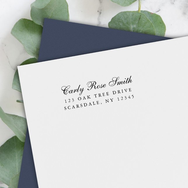 Sello Automático Elegante dirección de retorno cursivo clásico (Subido por el creador)