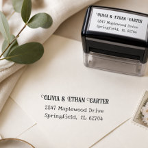 Elegante Dirección de Retorno de Boda con Letra Mo
