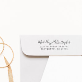 Sello Automático Elegante dirección de retorno de Boda de Moda botá