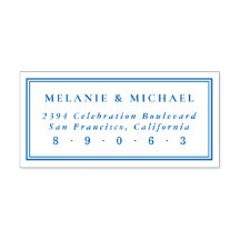 Elegante dirección de retorno de Boda rectangular