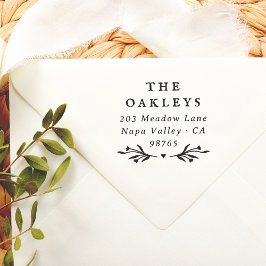 Sello Automático Elegante dirección de retorno de flor silvestre rú