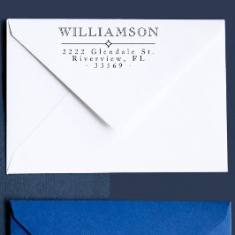 Sello Automático Elegante dirección de retorno de la familia de Per