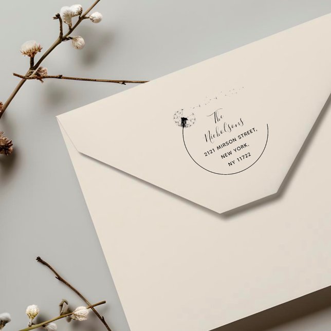 Sello Automático Elegante dirección de retorno de la flor de Dandel (Subido por el creador)