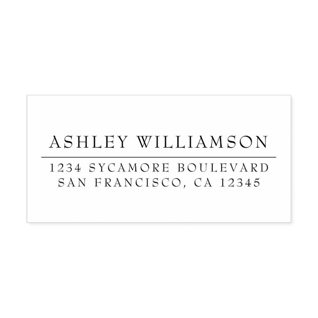 Sello Automático Elegante dirección de retorno de Moda mínima (Diseño)