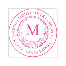 Elegante dirección de retorno de redondo de monogr