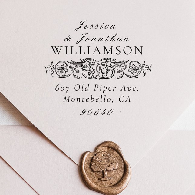 Sello Automático Elegante dirección de retorno del Boda botánico vi (Subido por el creador)