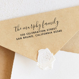 Sello Automático Elegante dirección de retorno negrita moderna