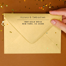 Sello Automático Elegante Dirección de Retorno Profesional Auto-enl