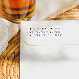 Sello Automático Elegante dirección mínima de retorno alineado a la