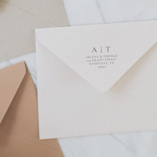 Sello Automático Elegante dirección simple de retorno de Boda de mo