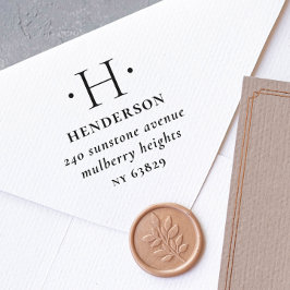 Sello Automático Elegante dirección tradicional de retorno de famil