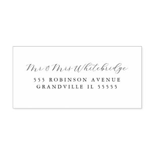 Sello Automático Elegante diseño guionado de Sr. y Sra.